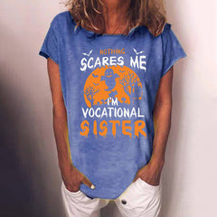 Halloween Print Casual Short Sleeve T-Shirt