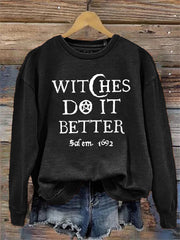 Witches Do It Better Salem 1692 Washed Sweatshirt