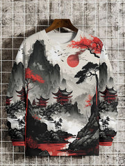 Japanese Art Print Casual Sweatshirt