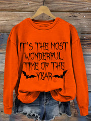 It's The Most Wonderful Time Of The Year Halloween Washed Sweatshirt