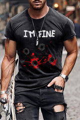 Men's I Am Fine Print Short Sleeve T-Shirt