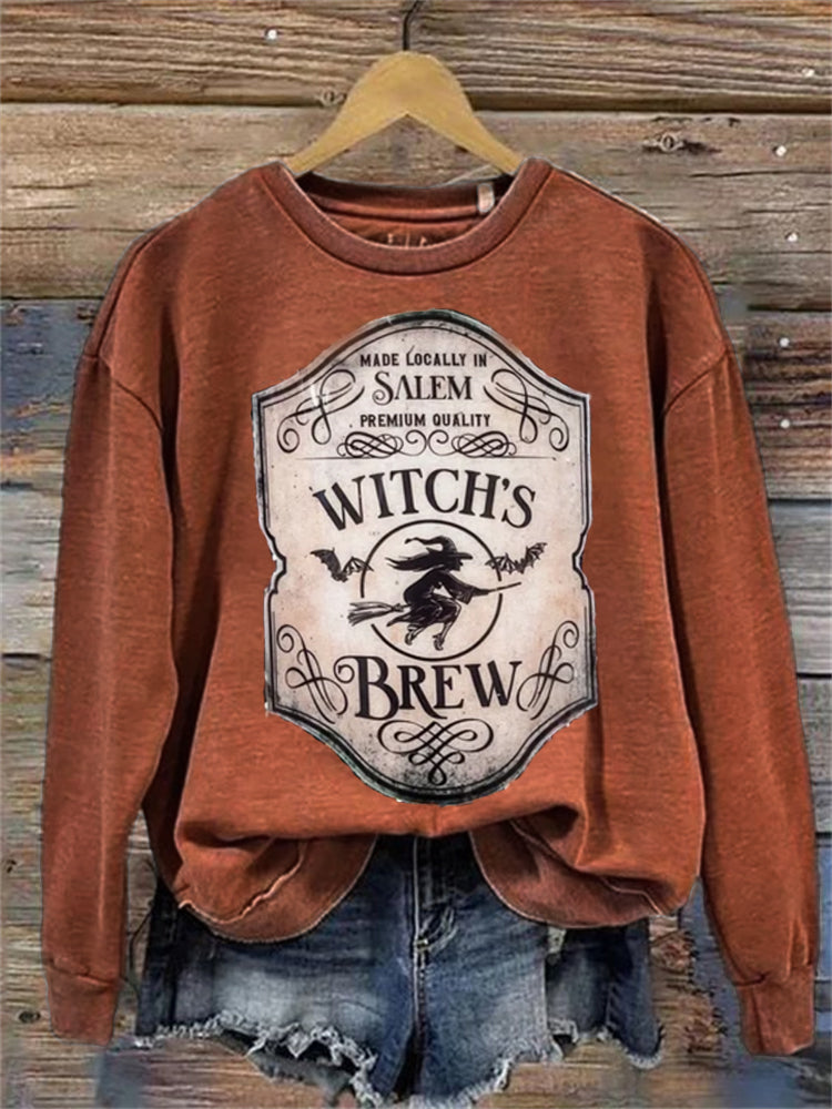 Salem Witch's Brew Vintage Halloween Washed Sweatshirt
