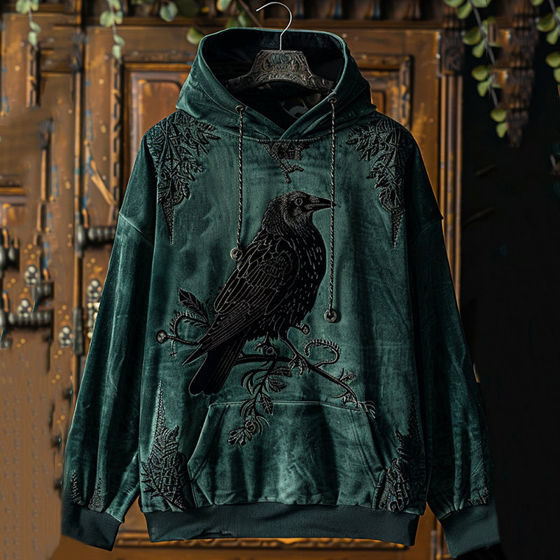 Gothic Dark Crow Halloween Prints Hoodie