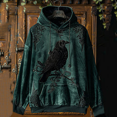 Gothic Dark Crow Halloween Prints Hoodie