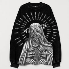 Dark Angel Halloween Art Crew Neck Sweatshirt