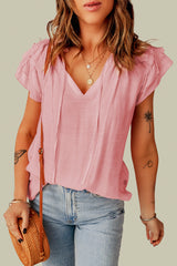 Women's Pink Short Sleeve Top