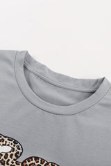 Women's Casual Gray Short Sleeve Faith Over Fear Graphic Tee