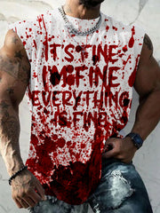 Halloween Horror Bloody Crew Neck Tank Top