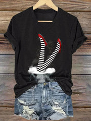 Classic Ruby Red Shoes Painting V-Neck T-Shirt