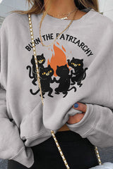 Burn The Patriarchy Print Sweatshirt