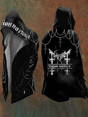 Black Metal Art Print Hooded Jacket