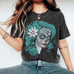 Halloween Printed Round Neck Short Sleeved T-Shirt