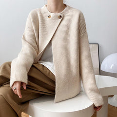 Women Retro Loose Knit Sweater