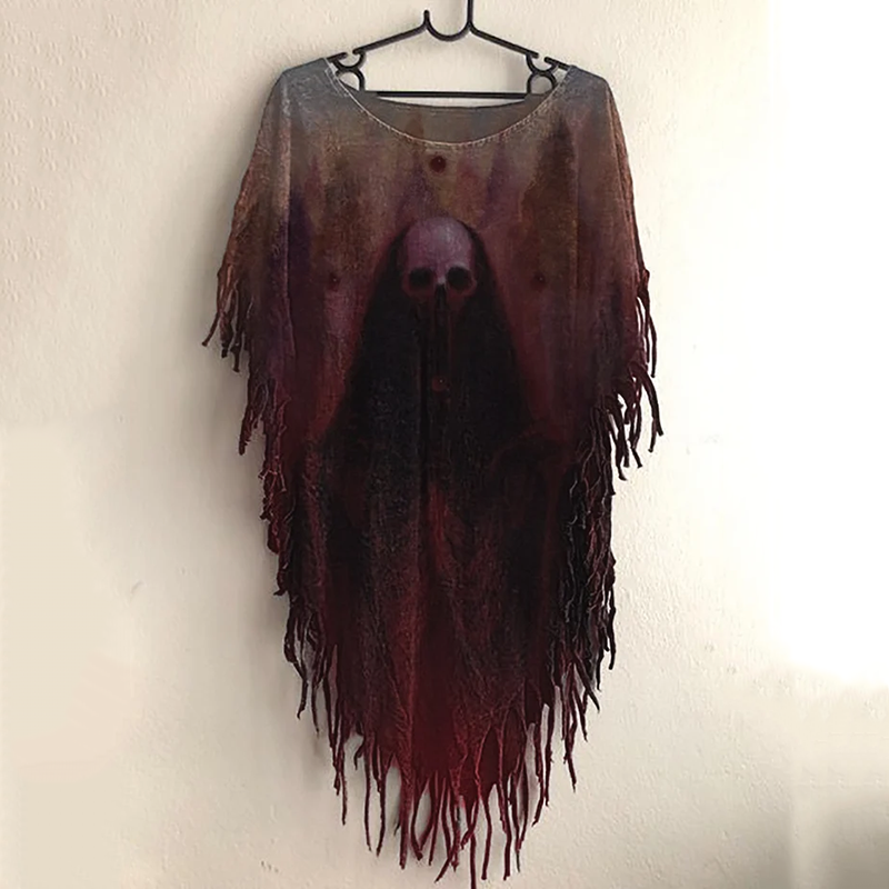 Women's Horror Halloween Fringed Top