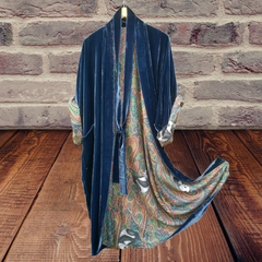 Fashion Casual Lined Printed Kimono Duster