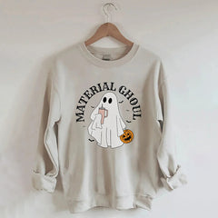 Material Ghoul Print Long Sleeve Sweatshirt