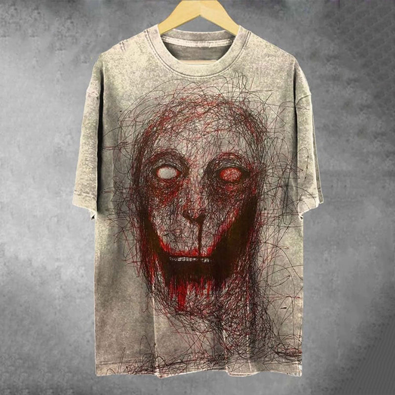 Men's Halloween Horror Print Short Sleeve T-Shirt