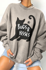 Bugs & Hisses Cat Print Sweatshirt