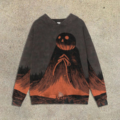 🎃🎃Halloween Fun Pumpkin Gradient Print Hoodie