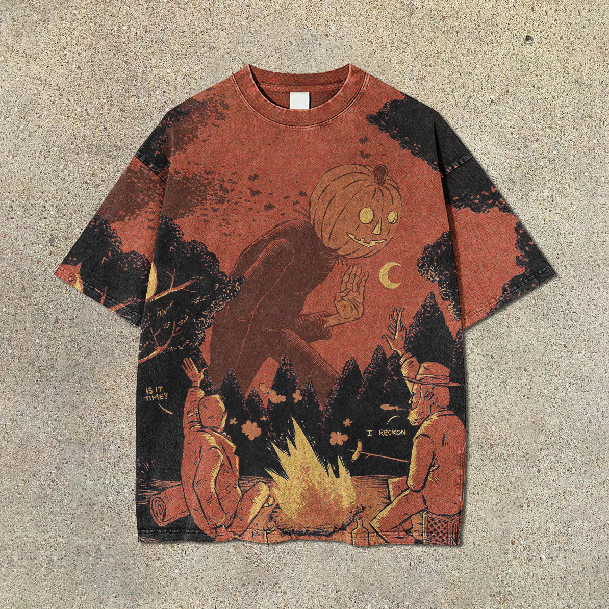 🎃💀 Halloween It'S It Time Print Short Sleeve T Shirt