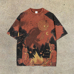 🎃💀 Halloween It'S It Time Print Short Sleeve T Shirt