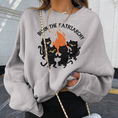 Burn The Patriarchy Print Sweatshirt