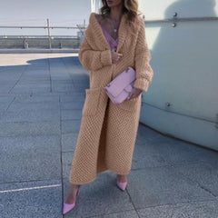 Casual Loose Hooded Knitted Cardigan
