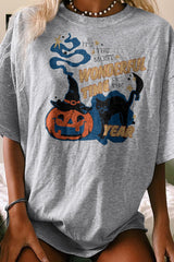 Wonderful Time Print Short Sleeve T-Shirt