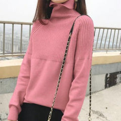 Turtleneck Retro Loose Pullover Sweater