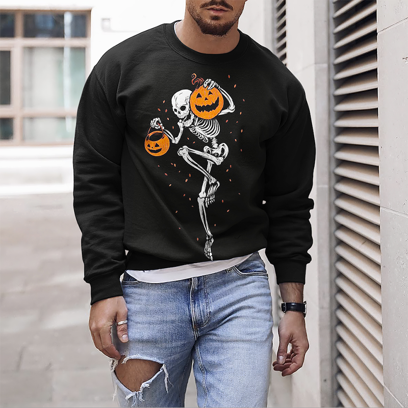 Men's Halloween Skull Rack Long Sleeve T-Shirt