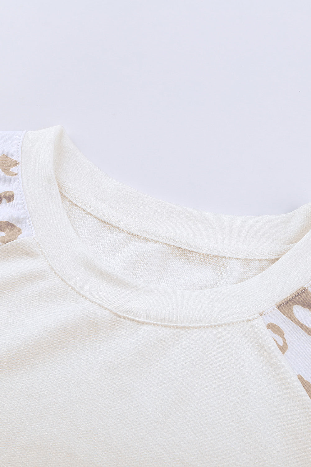 Women's Women Beige Leopard Print Bubble Sleeve Top