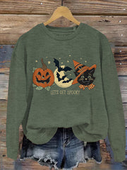 Halloween Let's Get Spooky Crew Neck Sweatshirt