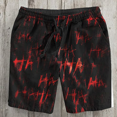 Men's Vintage Horrible HA Art Print Drawstring Shorts