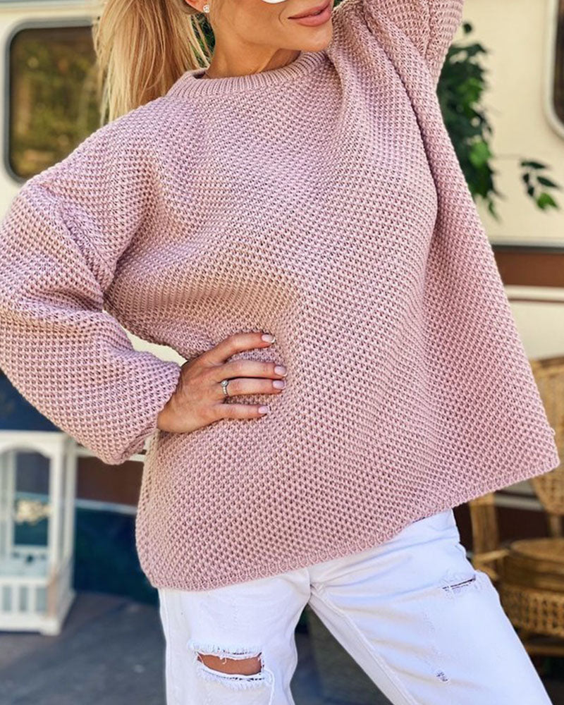 Stylish commuter crew-neck sweater