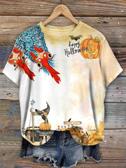 Funny Witch Chicken Fall Pumpkin T-Shirt