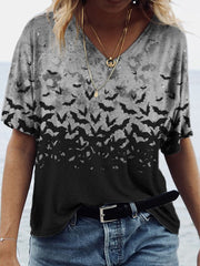 Halloween Bats Gradient Art T Shirt
