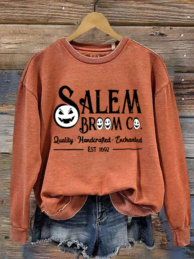 Salem Witch Company 1692 Print Crewneck Long Sleeve Sweatshirt
