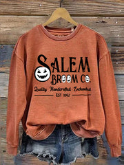 Salem Witch Company 1692 Print Crewneck Long Sleeve Sweatshirt