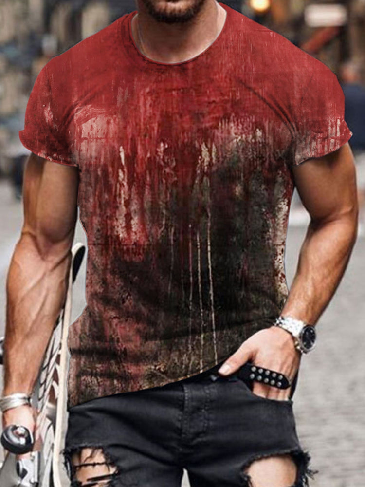 Halloween Blood Stain Vintage Art Print Men's T-Shirt
