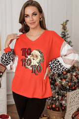 Women's Christmas Waffle Knit Top