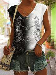 Halloween Ladies Printed Tank Top