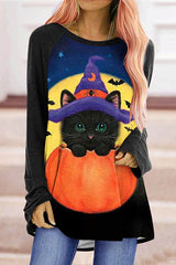 Big Eyes Cat Halloween Tunic