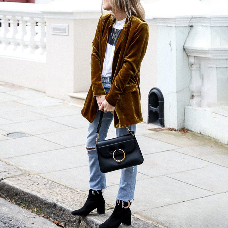Solid Color Casual Long Sleeve Blazer