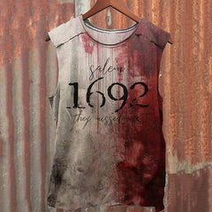 Men's 1692 Bloody Print Halloween Vest