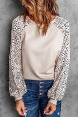 Women's Leopard Print Long Sleeve Top