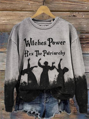 Halloween Witches Power Hex The Patriarchy Feminism Sweatshirt