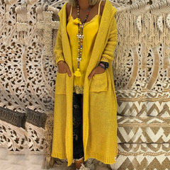 Casual Loose Hooded Knitted Cardigan