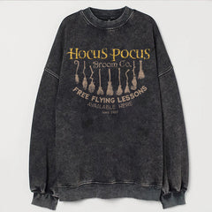 Hocus Pocus Broom Co. Printed Casual Sweatshirt