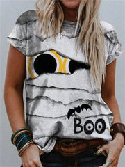 Halloween Mummy Inspired Boo T Shirt