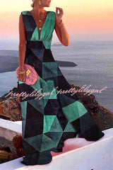 Novel Romance V Neck Maxi Party Dress